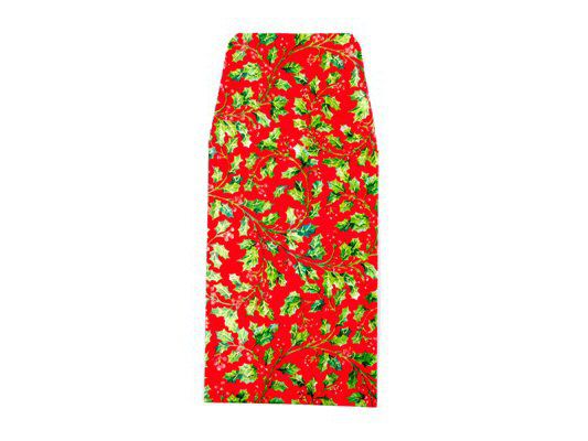 Papier-Geschenktüten mit Hibiskusblätter, rot/grün