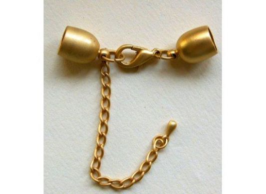 Halskettenverschle, matt-goldfarben