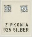 Ohrstecker / Zirkonia, 6x6mm