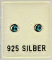 Ohrstecker, blue zircon