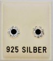 Ohrstecker,  ca. 7mm, jet-kristall