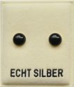 Ohrstecker, schwarz emailliert,   ca. 5mm
