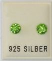 Ohrstecker, peridot ,  6mm