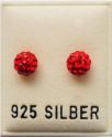 Ohrstecker, light siam,  6mm