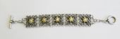 Edelweissarmband, altsilber/bicolor