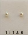 Titanohrstecker mit Perle, 4mm