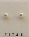 Titanohrstecker mit Perle, 5mm