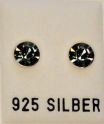 Ohrstecker,  6mm, black diamond