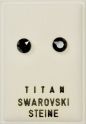 Titanohrstecker mit Swarovski Elements Chaton, jet ( schwarz )