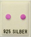 Ohrstecker, rosa emailliert,   ca. 5mm