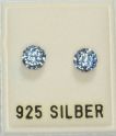 Ohrstecker, light safir  6mm