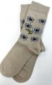 Trachtensocken, Made in Italy, Edelwei, beige