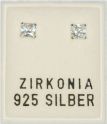 Ohrstecker, zirkonia-kristall, 4x4mm