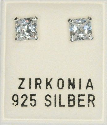 Ohrstecker / Zirkonia, 6x6mm