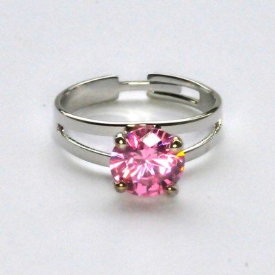 Fingerring mit Zirkonia, light rose