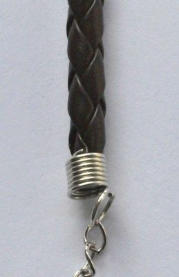 geflochtenes Kunstleder-Armband, schwarz