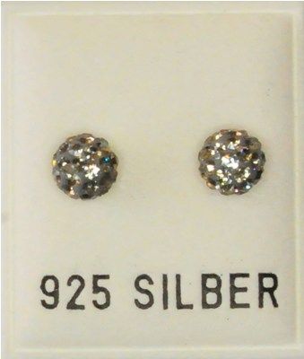 Ohrstecker, black diamond , Ø 6mm