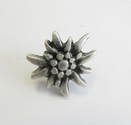 Edelweiss Stickpin, altsilber