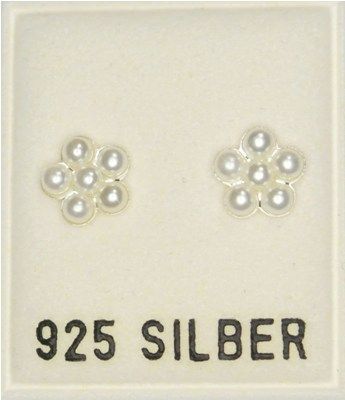 Ohrstecker, Perlenblüte, Ø ca. 7mm