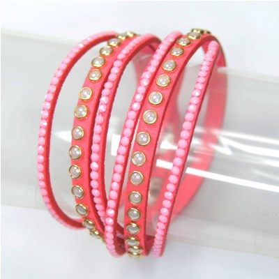 Wickelarmband, rose-pink