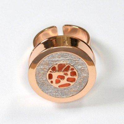 Fingerring offen rosegoldfarben