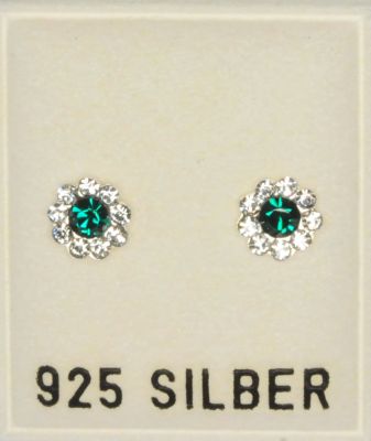 Ohrstecker, Ø ca. 7mm, emerald-kristall