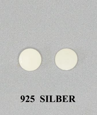 Ohrstecker, weiss-emailliert, Ø ca. 5mm