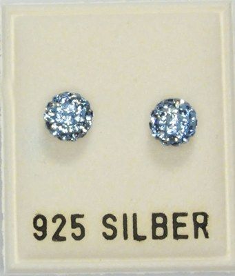 Ohrstecker, light safir Ø 6mm