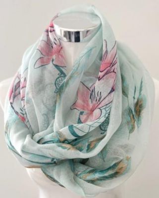 Loopschal, Traumfänger, mint-rosa-petol-braun