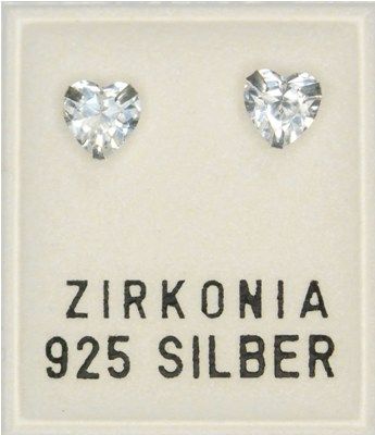 Stecker herzform zirkonia