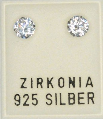 Ohrstecker / Zirkonia, 6mm