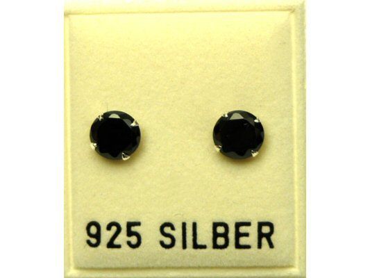 Stecker schwarz rund, 6mm