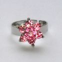 Fingerring mit Swarovski-Elements, light rose/rose