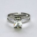 Fingerring mit Zirkonia, kristall