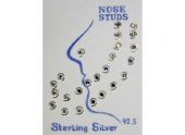 Nasenstecker 925/- Sterlingsilber, farblich sortiert