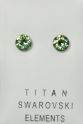 Titanohrstecker mit Swarovski Elements Chaton, peridot