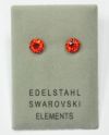 Edelstahlohrstecker mit Swarovski Elements, Chaton, light siam