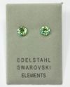 Edelstahlohrstecker mit Swarovski Elements, Chaton, peridot