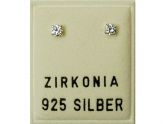 Ohrstecker, Zirkonia, 4 mm